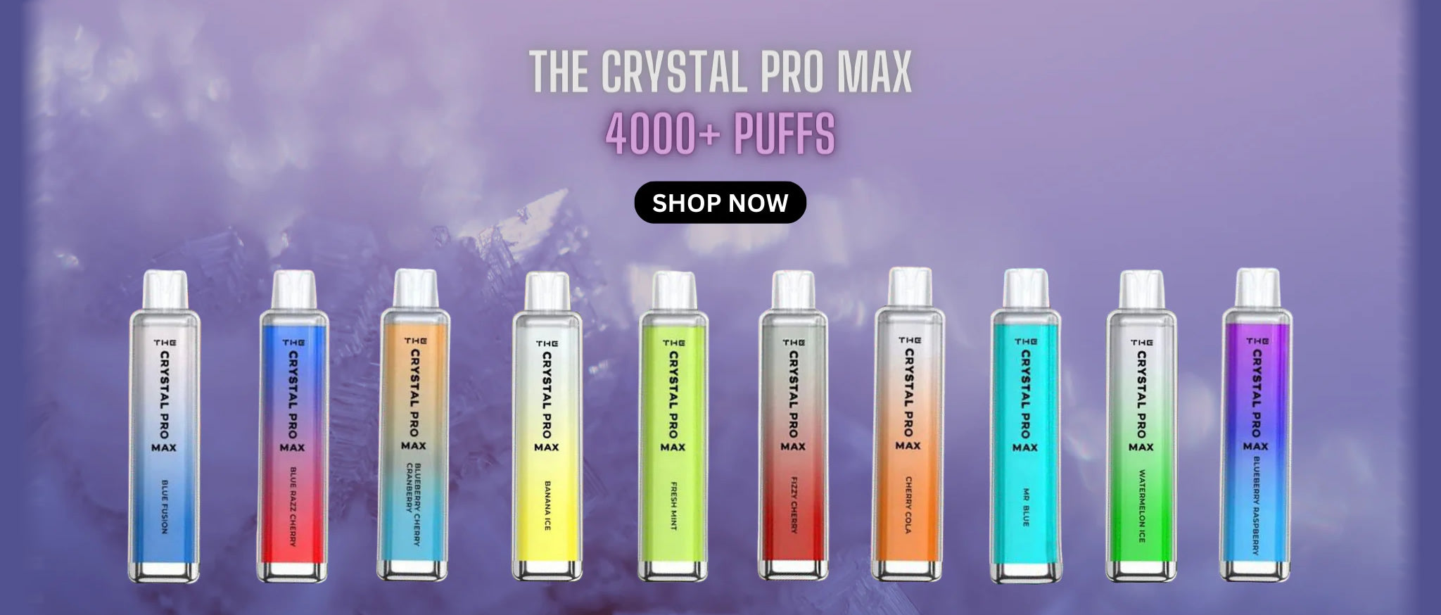 The Crystal Pro Max Vape Banner